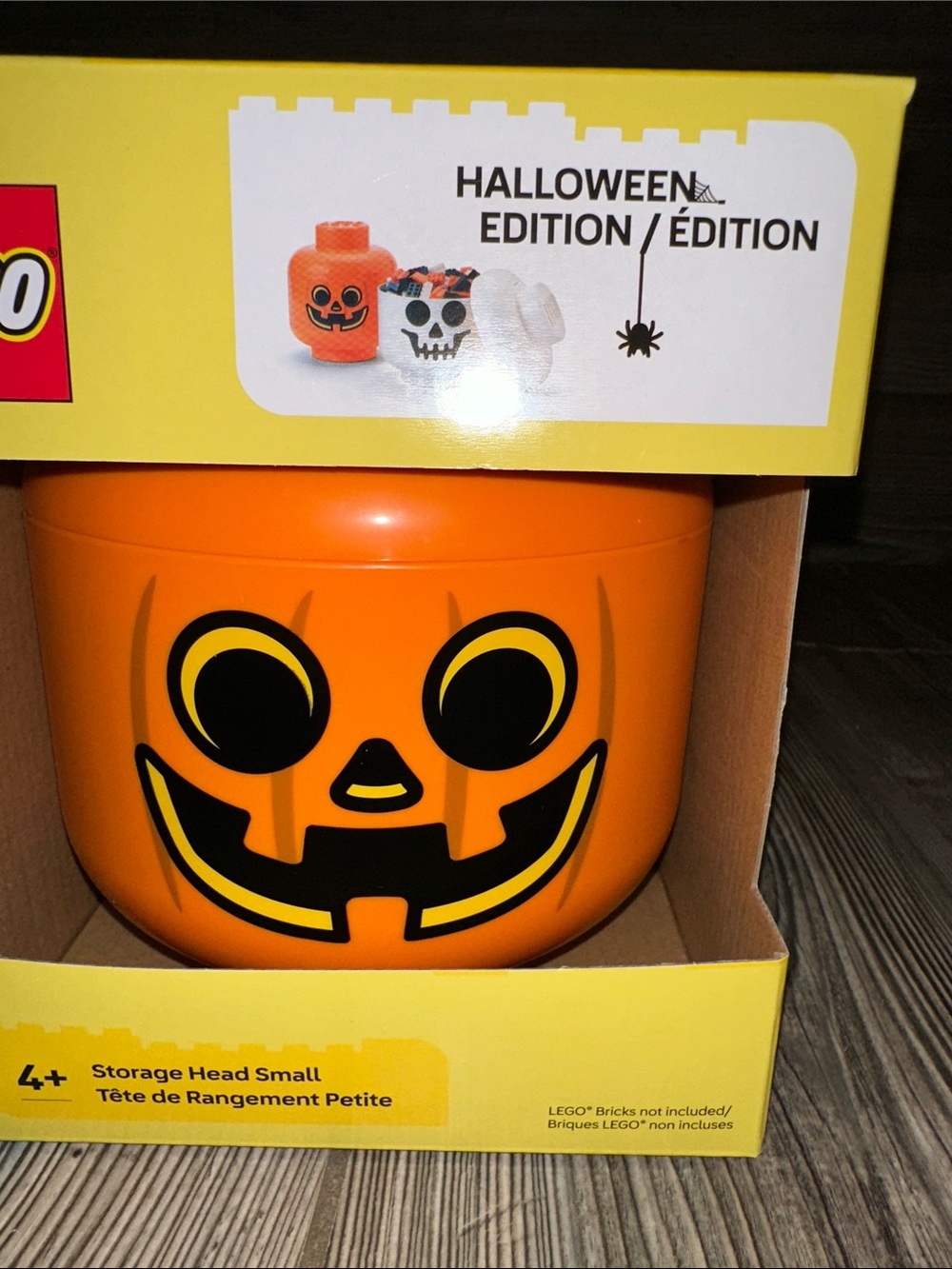 NEW LEGO Storage Head – Small, Pumpkin Halloween Edition